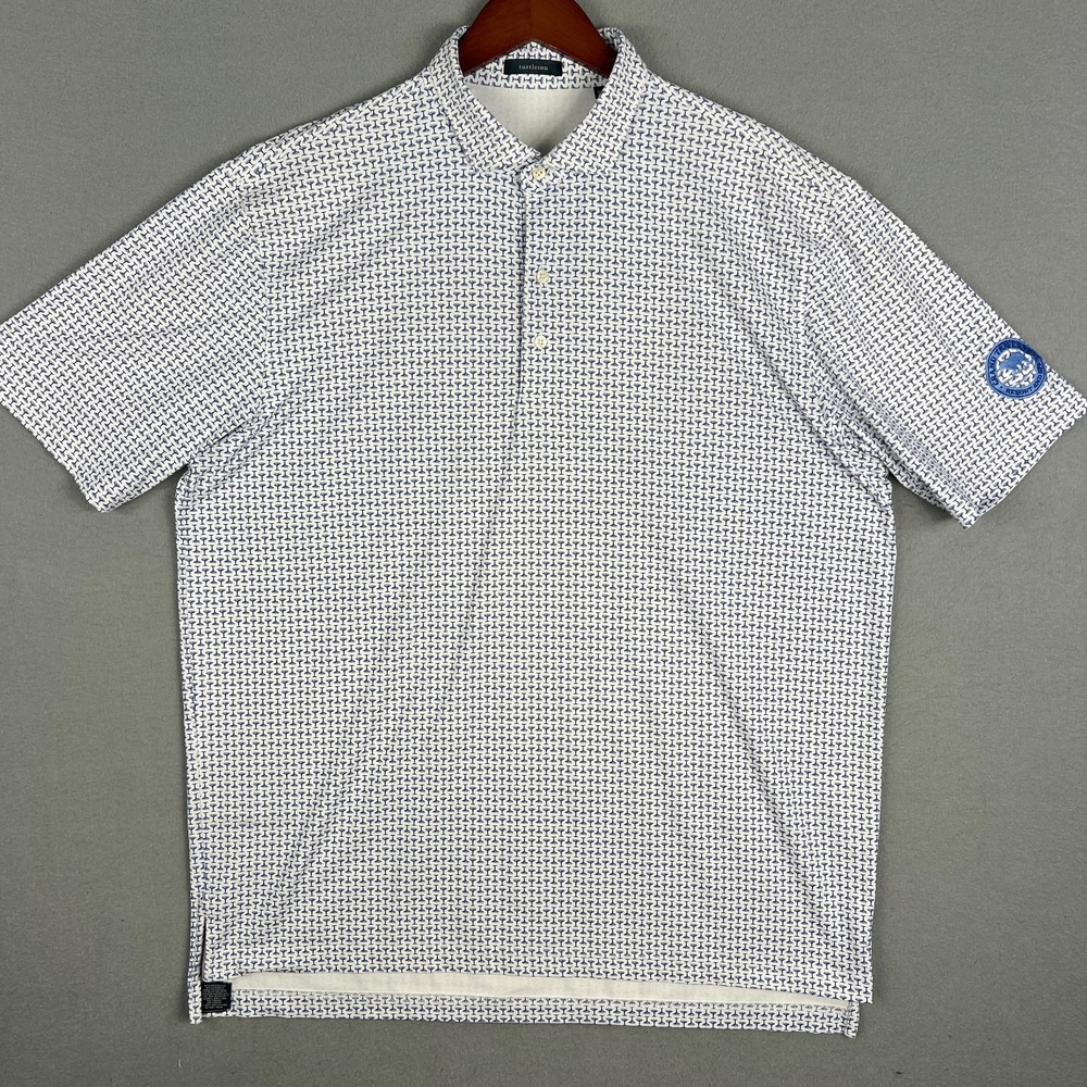 Turtleson Golf Polo Shirt XL Martini Glass Print Grand Traverse Resort The Bear